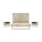Armen Living Peridot 3 Piece King Bedroom Set in Natural Acacia Wood SETPEBDKG3A - alternate 1